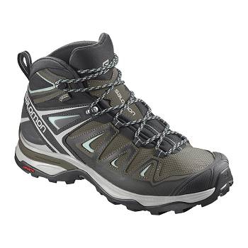 Salomon X ULTRA 3 MID GTX W - Olivovo Zelene Turistické Topánky Damske, S0164SK